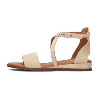 Red-Rag Schoenen, Dames, Beige, 38 EU, Su&egrave;de, Beige Su&egrave;de Kruisband Sandalen