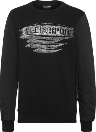 Plein Sport Heren, Sweatshirts & Hoodies, Zwart, Maat: L Katoen