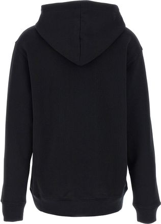Moschino Smiley-Embroidered Cotton Hoodie - Black