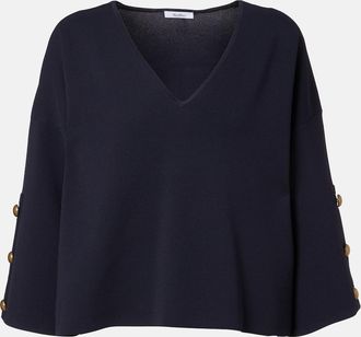 Max Mara Embellished cr&ecirc;pe top