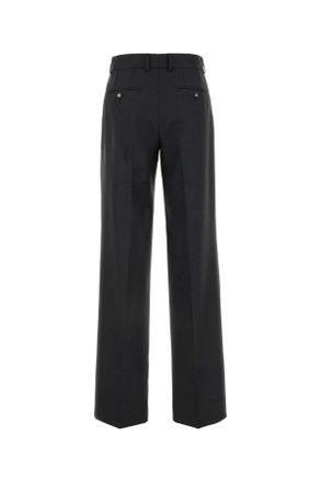 Dolce & Gabbana Womens Graphite Wool Pant Melangegrey Exterior: Virgin Pantaloni