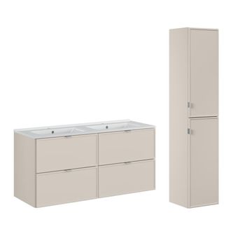 Petits Meubles Set de muebles lavabo encastrado y columna estratificado 120.4cm