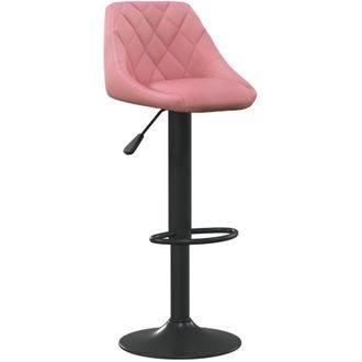 vidaXL Taburete De Cocina De Terciopelo Rosa Vidaxl