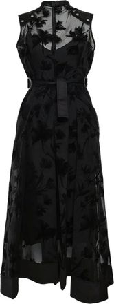 3.1 Phillip Lim floral belt midi dress - Black
