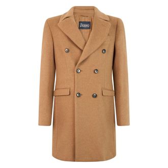 Herno Jassen, Heren, Bruin, L, Wol, Double-Breasted Coat