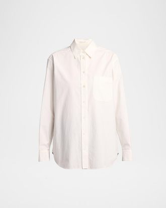 The Row Gavina Cotton Poplin Button-Down Shirt