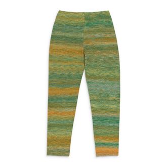 Gauntlett Cheng PEDAL PUSHERS GREEN ORANGE LEGGINGS