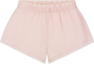 SKIMS Lace-trim Poplin Shorts - Pink - M (UK12-14)