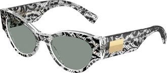 Dolce & Gabbana DG4480F Asian Fit 3287/1 Womens Sunglasses Black Size 53