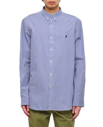 Polo Ralph Lauren Slim Fit Cotton Sport Shirt with Vertical Stripes