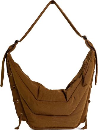 Christophe Lemaire quilted lace-up shoulder bag - unisex - Polyamide - One Size - Brown