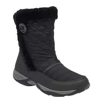 Easy Spirit Womens Easy Spirit Exposure Black Faux Fur Mid-Calf Winter Boots LION73