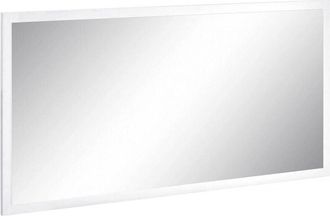 Dmora Dmora Espejo de pared con marco, Made in Italy, Espejo de baño, 120x2h60 cm, color blanco brillante, con embalaje reforzado