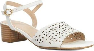 Dune London Josephina Leather Sandal in White at Nordstrom, Size 39