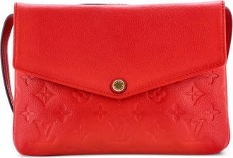 Louis Vuitton Twice Handbag Monogram Empreinte Leather crossbody bag - Red