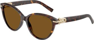 Tiffany & Co. 4261 Zonnebril - Dames - Zonnebrillen - Bruin - 56 MM - Accessoires