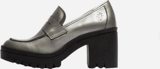FLY London Womens Toky Platform Penny Loafer In Plomo