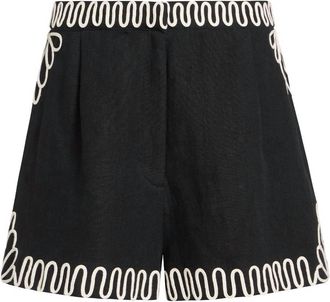 Marie Oliver Womens Blanche Flat Front Tailored Short In Outline