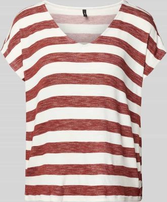 Only Regular Fit T-Shirt aus Viskose-Mix Modell LIRA in Rostrot, Gr&ouml;&szlig;e XL