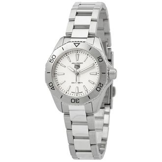 Tag Heuer Pre-owned Tag Heuer Aquaracer Quartz White Dial Ladies Watch WBP1411-BA0622