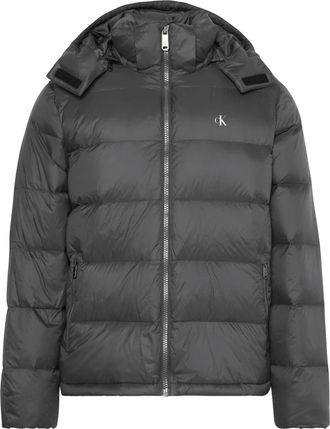 Calvin Klein Jassen, Heren, Zwart, XL, Polyester, Hooded Down Puffer Jacket