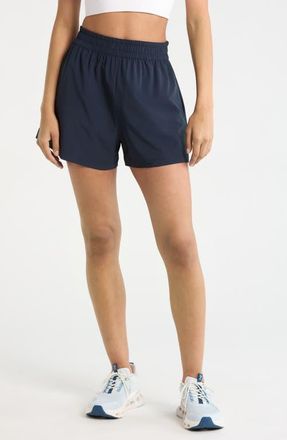 Zella Atlas High Waist Daily Shorts in Navy Sapphire at Nordstrom, Size X-Large