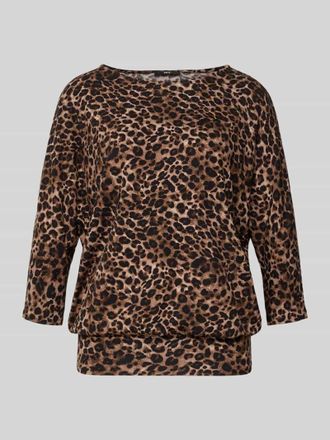 Zero Shirt mit U-Boot-Ausschnitt und 3/4-Arm in Beige, Gr&ouml;&szlig;e 34