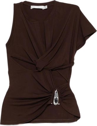 CHRISTOPHER ESBER Dames, Blouses & Shirts, Bruin, Maat: XS Leer