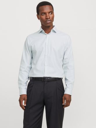 Jack & Jones Langarmhemd »JPRBLAPARKER Slim Fit Hemd, atmungsaktiv, ideal für den Alltag« unifarben, modisch, slim fit, Baumwolle, Hemdkragen