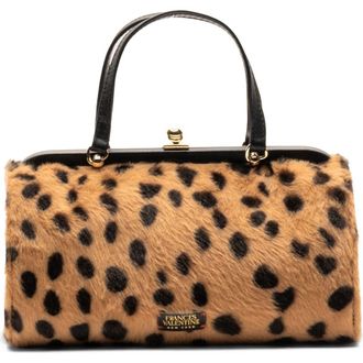 Frances Valentine Petit Michelle Cheetah Print Faux Fur Satchel in Camel/black at Nordstrom