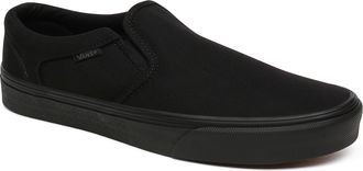 Vans Sneaker VANS MN ASHER, Herren, Gr. 42,5, schwarz ((canvas) schwarz, schwarz), Textil, Schuhe Sneaker