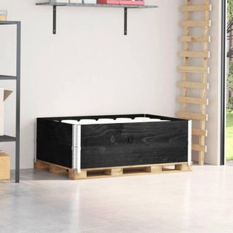 vidaXL Vidaxl - Paretali per Pallet 2 pz Neri 120x80cm Legno Massello di Pino