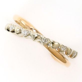 C&A Pink Gold White Gold Pink Gold (10K) White Gold (10K) Band Ring (Pre-Owned)