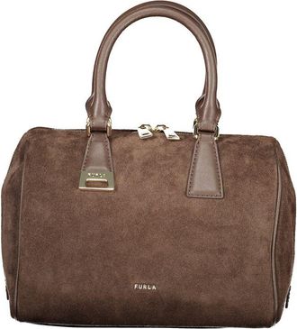 Furla Brown Leather Womens Bag with Womens Handles