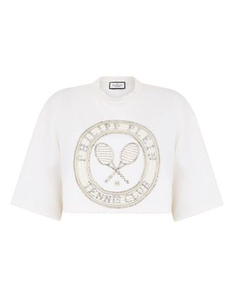 Philipp Plein Cropped T-Shirt Tennis Club