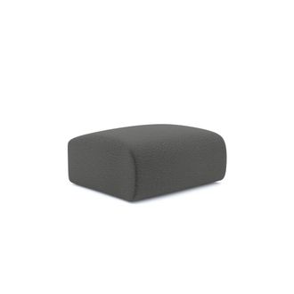 Sia Home Puf tejido de rizo gris grafito