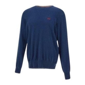 La Martina Basic wollen trui - Ronde hals - Heren - Truien - Blauw - Maat: 3XL Wol