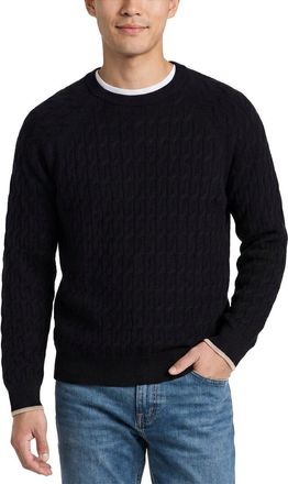 Naadam Cable Wool & Cashmere-Blend Crewneck Sweater
