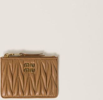 Miu Miu Matelass&eacute; nappa leather card holder