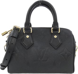 Louis Vuitton Black Leather Boston Bag (Pre-Owned)