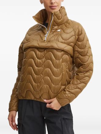 K-Way wave-pattern padded jacket - Brown