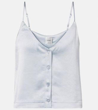 Leset Barb Button satin camisole