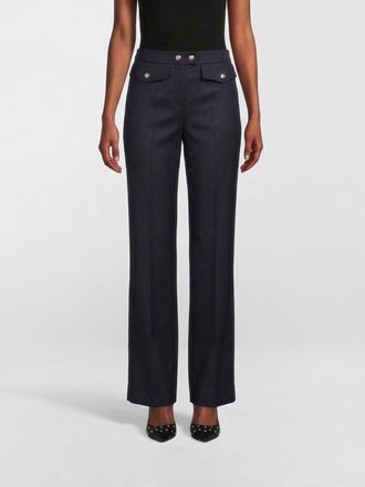 Alexander McQueen Pantaloni straight McQueen in lana