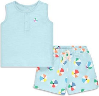 primary Baby Henley Tank Set in Saltwater Beach Balls at Nordstrom, Size 6-12M