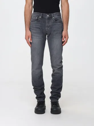 Frame Denim Jeans LHomme Slim di in denim di cotone a vita media