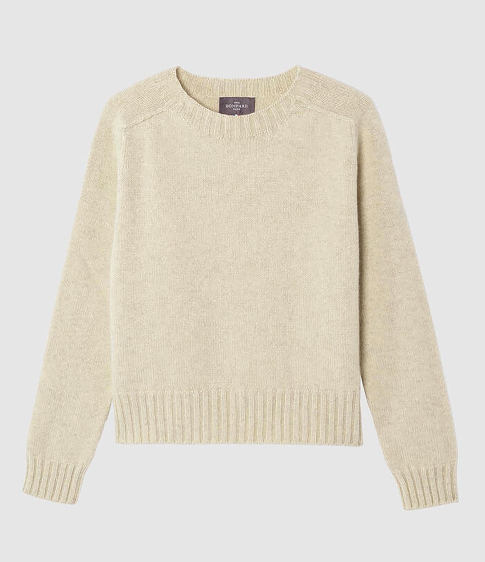 Pull Éric Bompard écru En Coton Et Cachemire - Taille M, état Impeccable