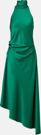 SIMKHAI Monica asymmetric satin midi dress