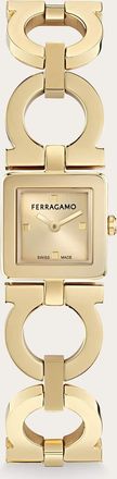 Ferragamo Women Double Gancini watch Gold