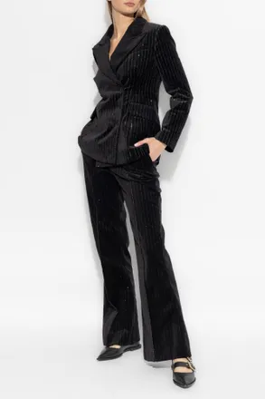 AllSaints Velvet Blazer Seventh, Womens, Black