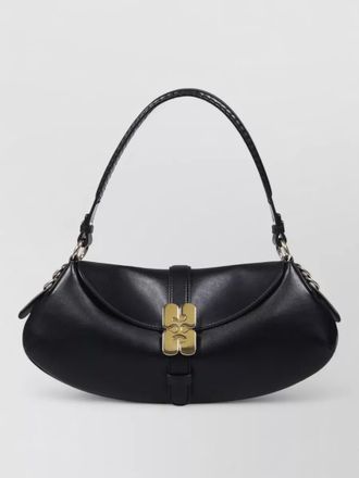 Ganni kat shoulder baguette bag buckle detail